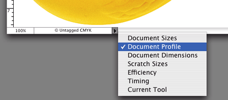 document profile selection in photoshop