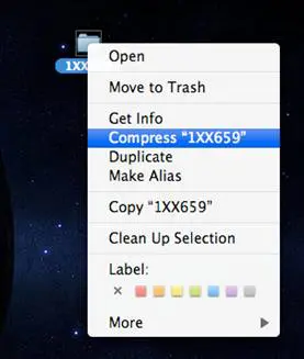 mac compress folder