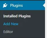 wordpress plugin menu - add new